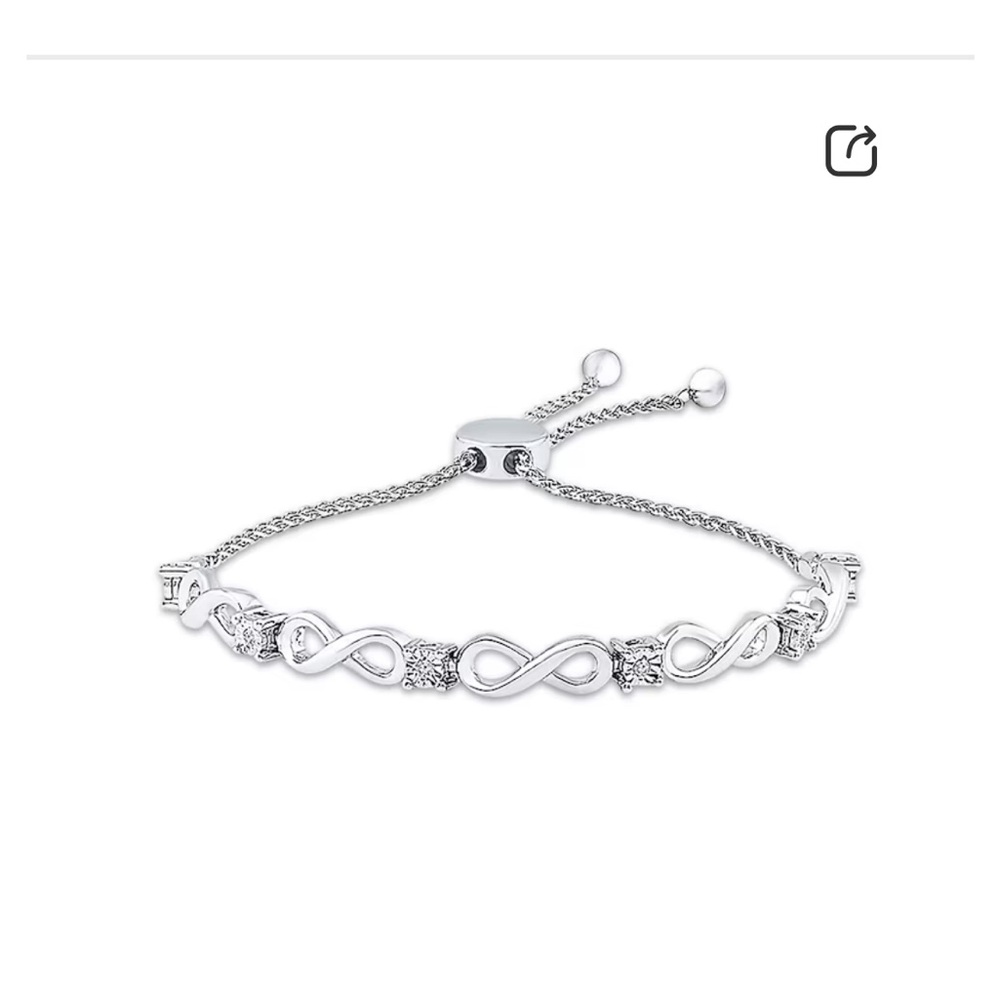 Bolo Infinity Symbols Sterling Silver 9.5"